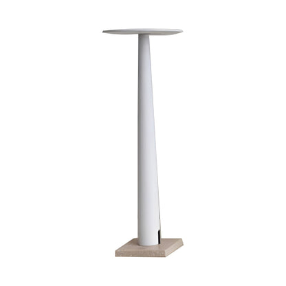 Portofino Marble LED Rechargeable Table Lamp in White/Travertino.