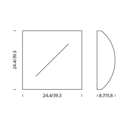 Saori Wall Light - line drawing.