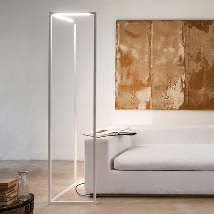 Spigolo LED Floor Lamp in living room.