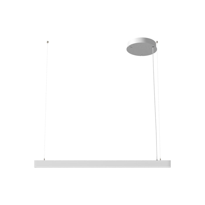Zirkol LED Linear Pendant Light in White (39.4-Inch).