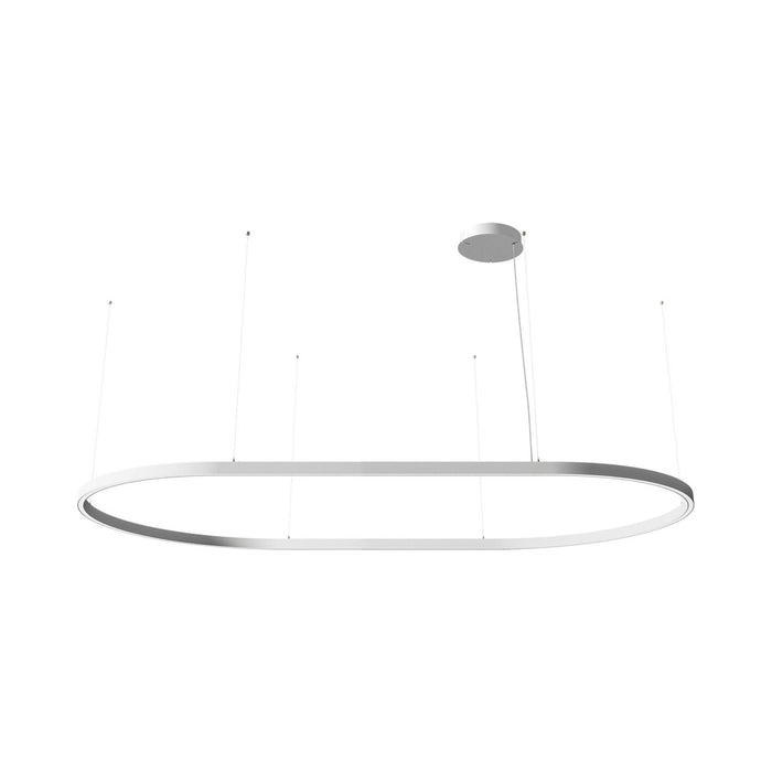 Zirkol LED Oval Pendant Light in White (98.4-Inch).