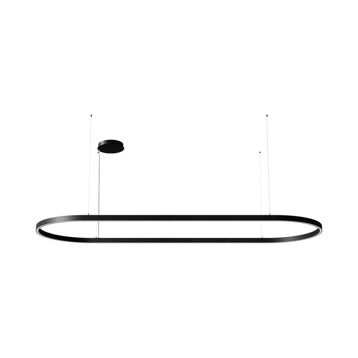 Zirkol LED Oval Pendant Light in Black (118-Inch).