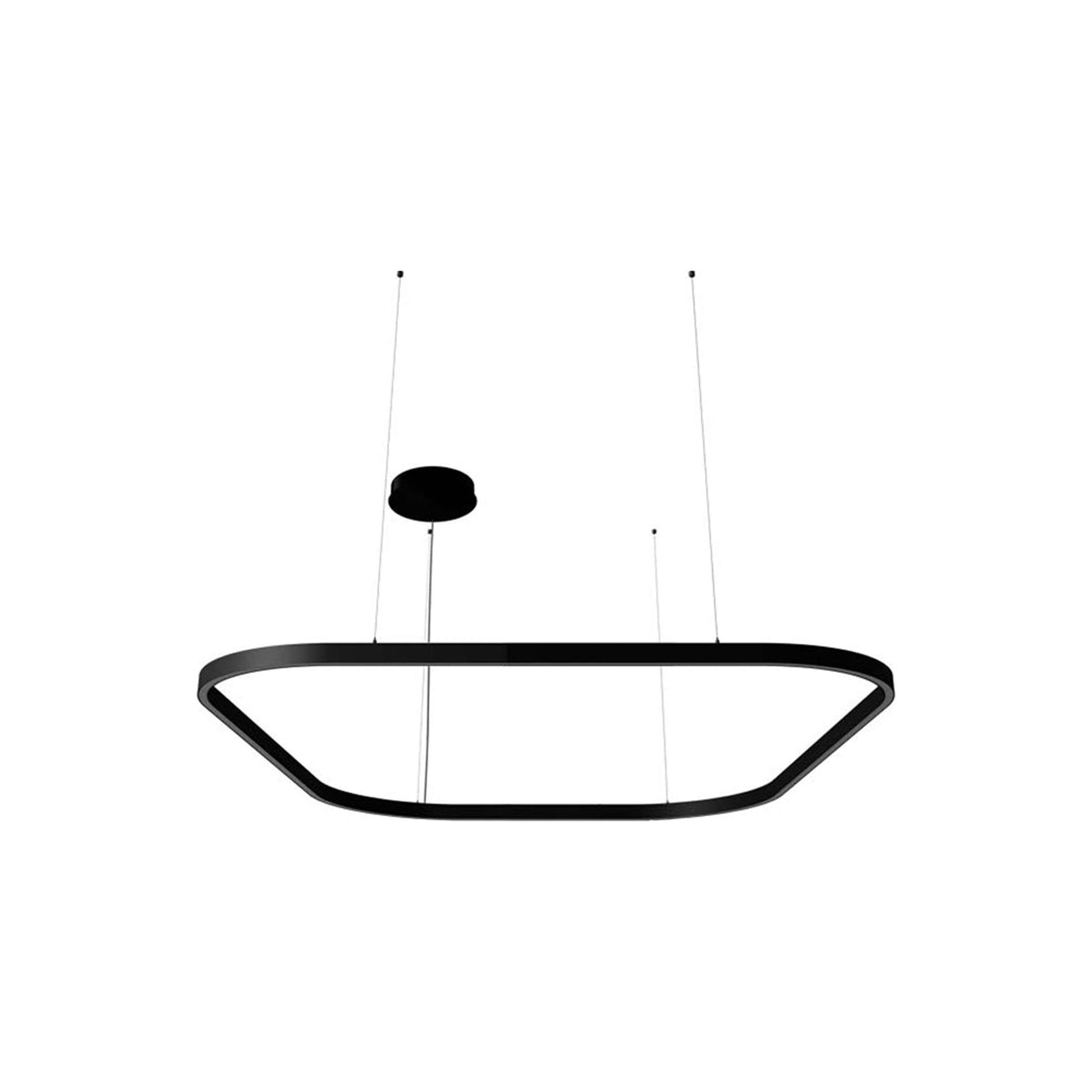 Zirkol LED Square Pendant Light in Black (59-Inch).