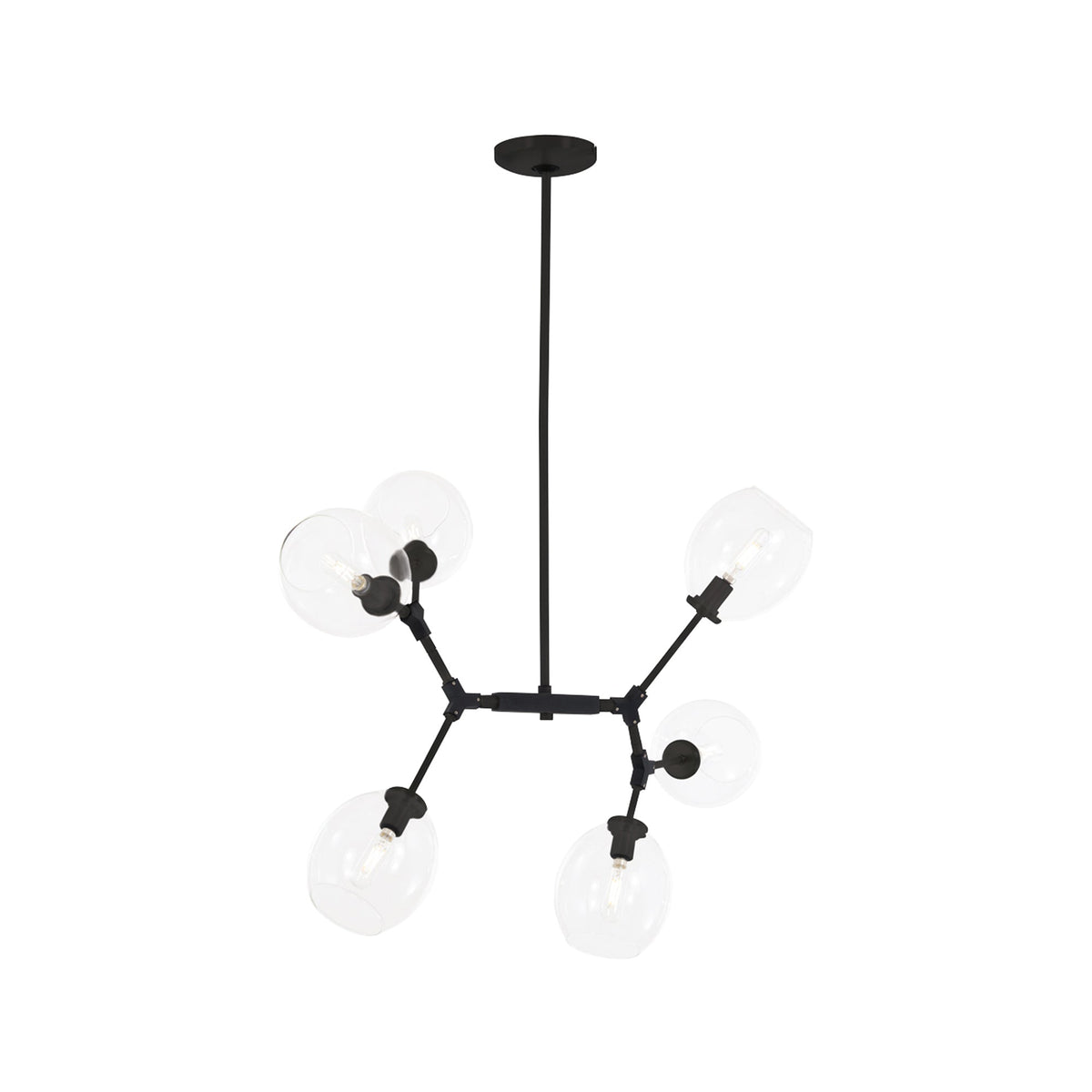 Nexpo Pendant Light in Coal (6-Light).