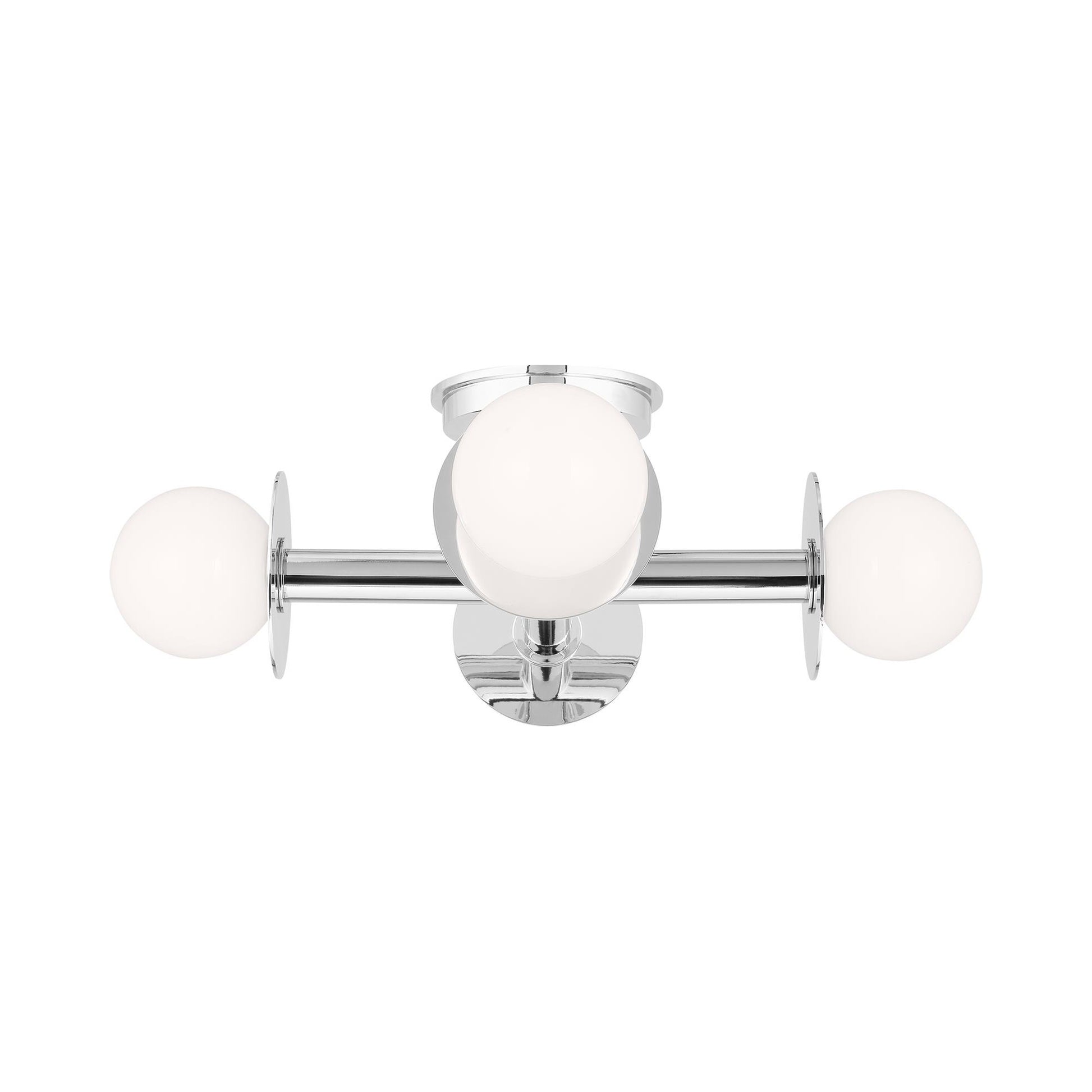 Nodes Semi Flush Mount Ceiling Light in Polished Nickel.