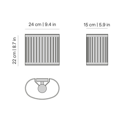 Autumn Wall Light - line drawing.
