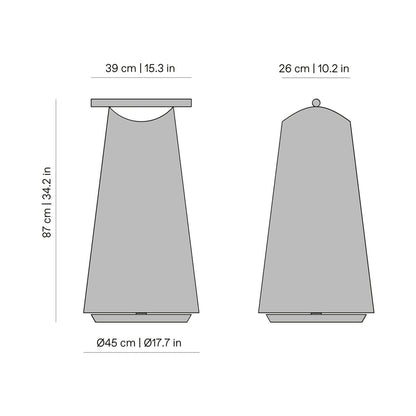 Catay Floor Lamp - line drawing.