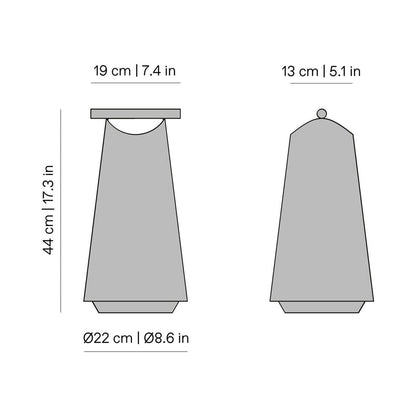 Catay Table Lamp - line drawing.