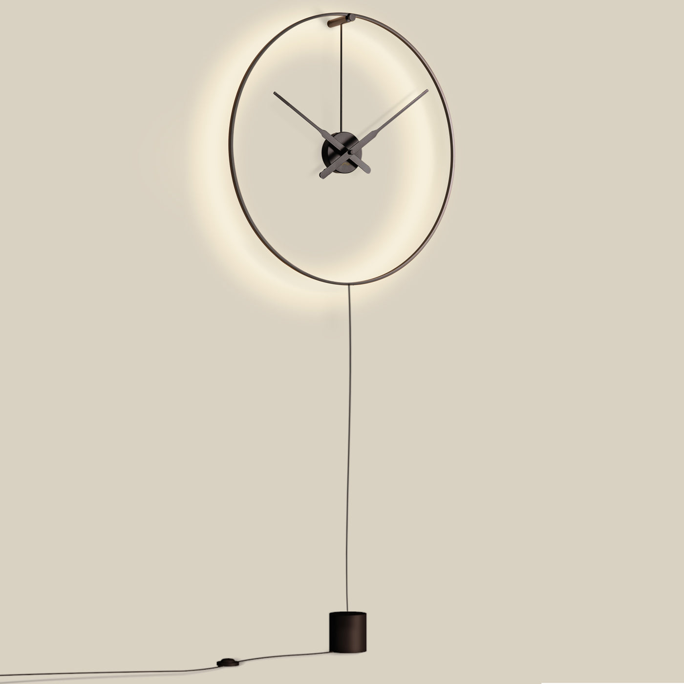 Ombra Mini LED Wall Clock in Detail.