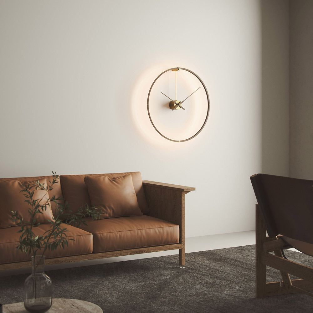 Ombra Premium LED Wall Clock in living room.