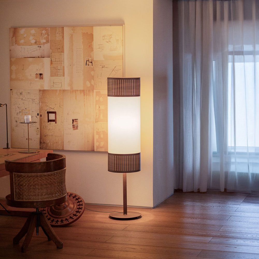 Tamíz Floor Lamp in home office.