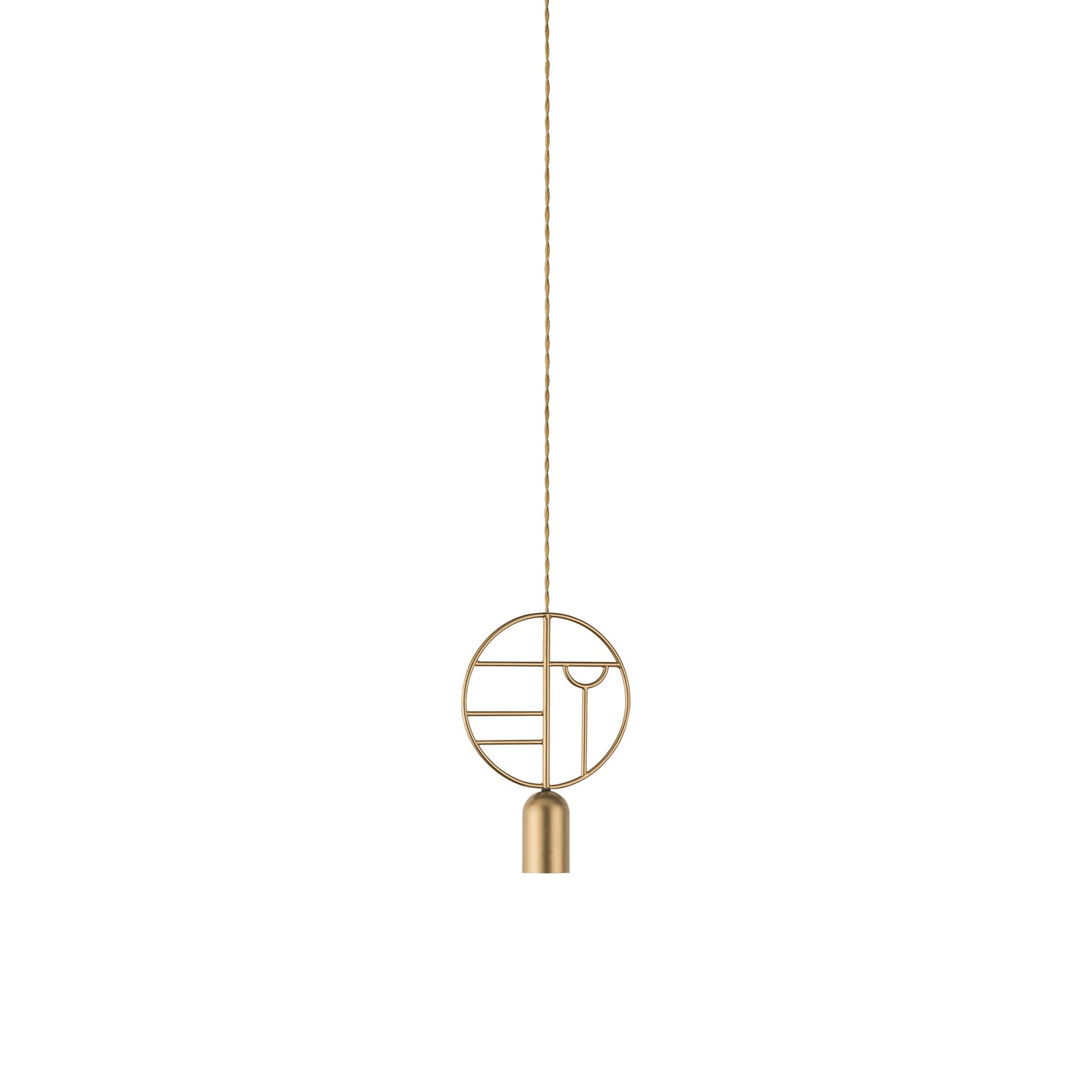 Wooden Dots WD01 Pendant Light in Brass.