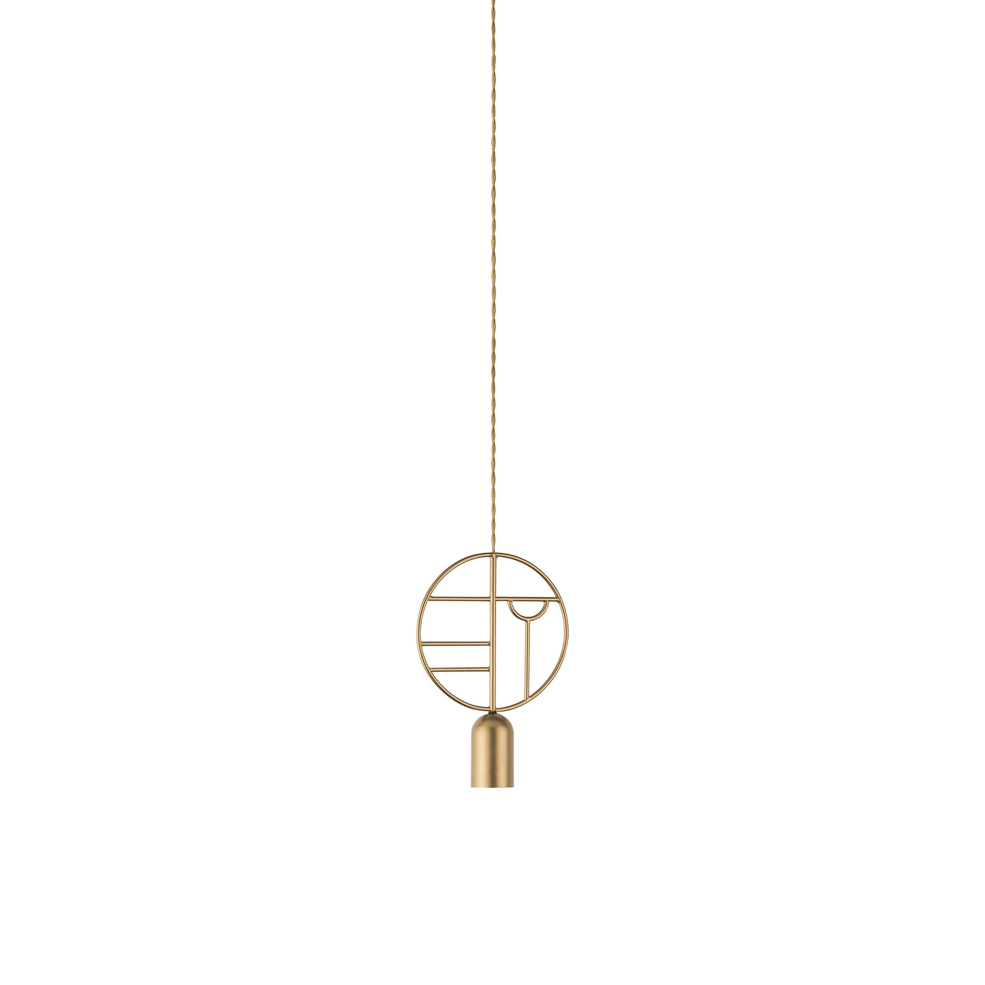 Wooden Dots WD01 Pendant Light in Brass.