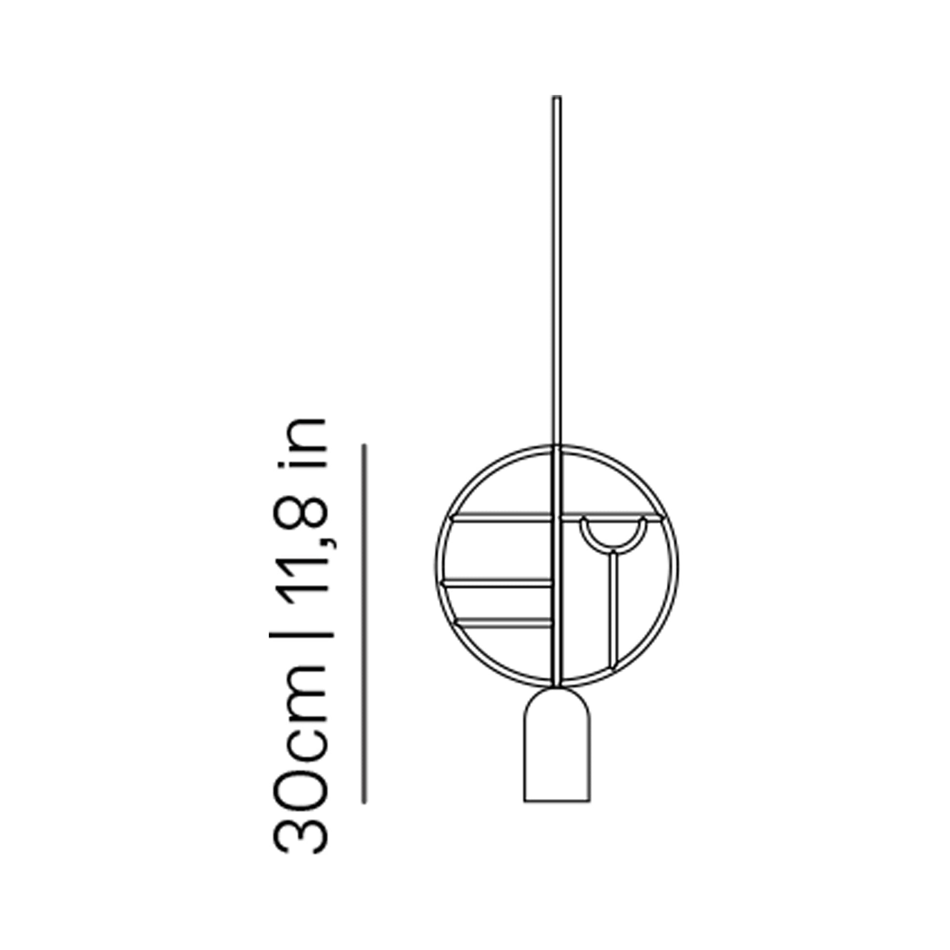 Wooden Dots WD01 Pendant Light - line drawing.