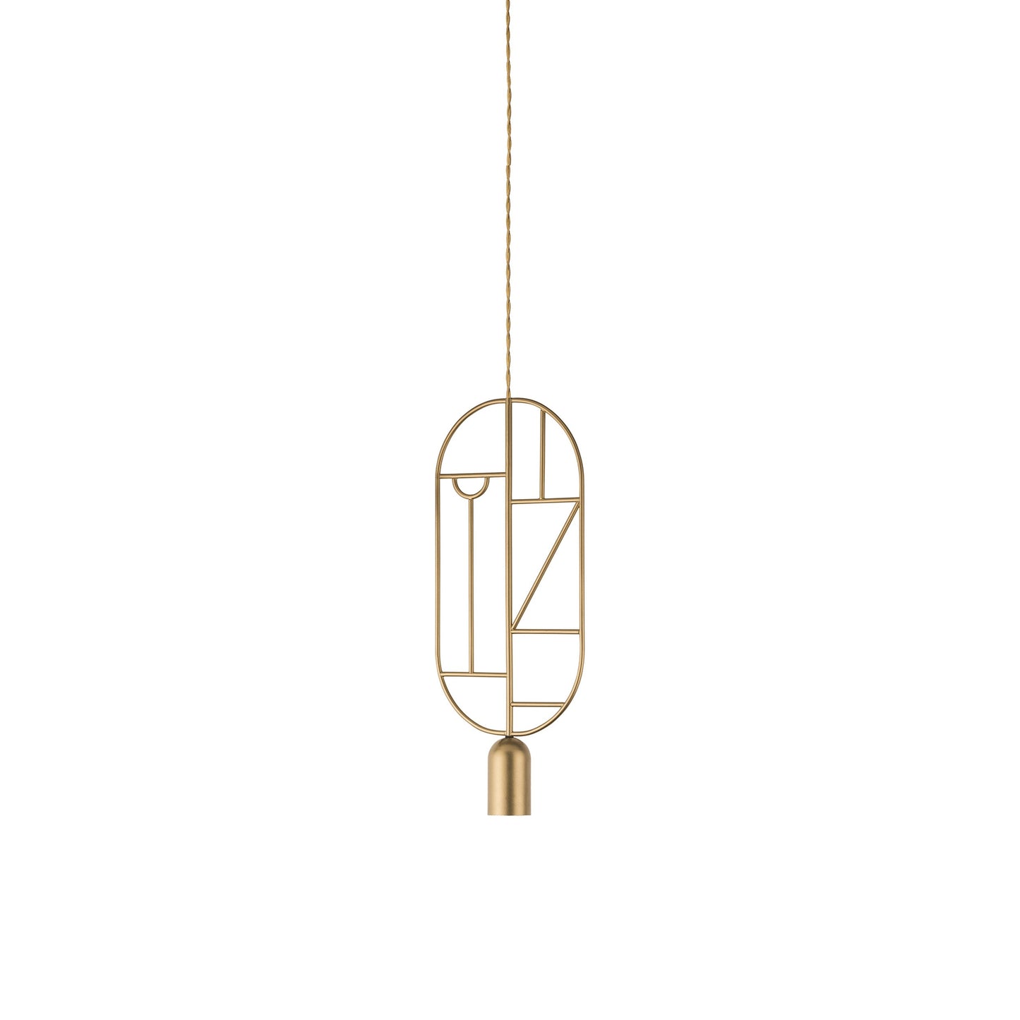 Wooden Dots WD02 Pendant Light in Brass.