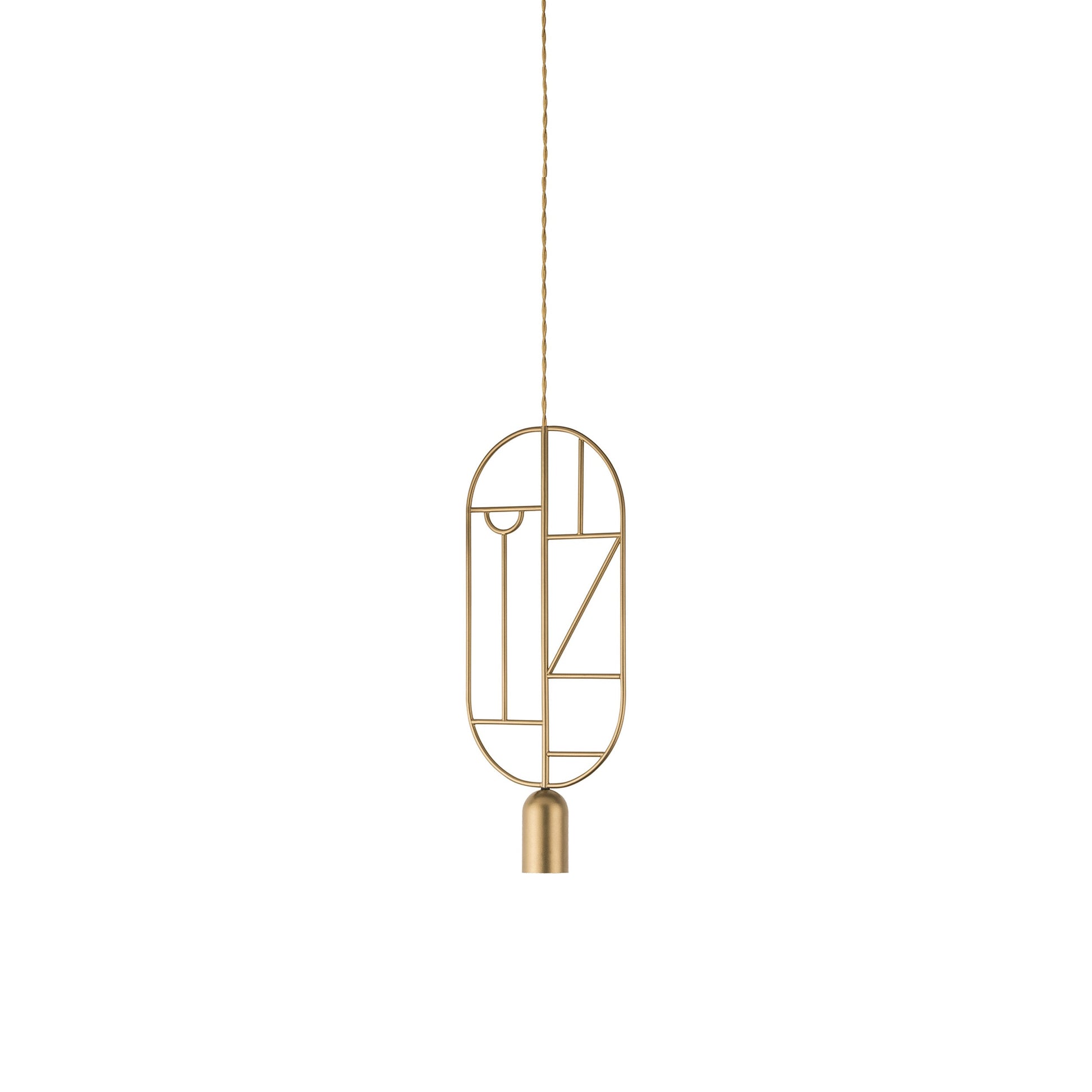 Wooden Dots WD02 Pendant Light in Brass.
