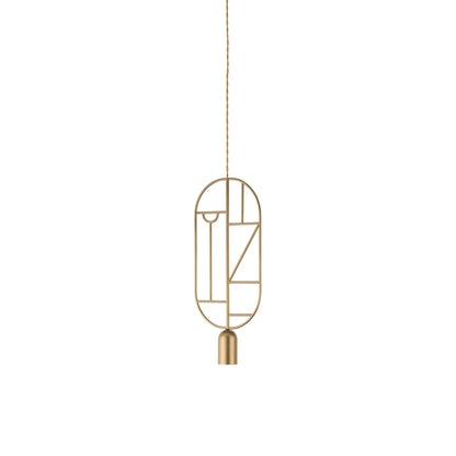 Wooden Dots WD02 Pendant Light in Brass.