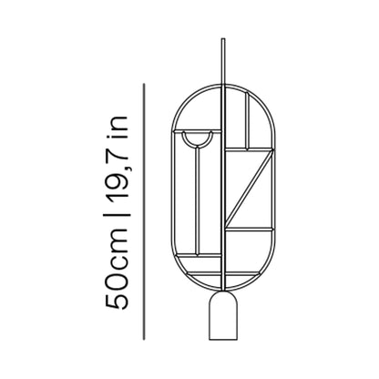 Wooden Dots WD02 Pendant Light - line drawing.