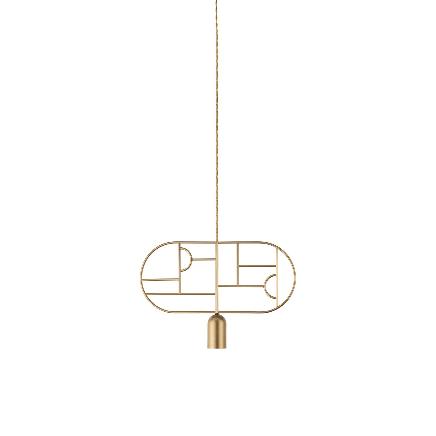 Wooden Dots WD03 Pendant Light in Brass.