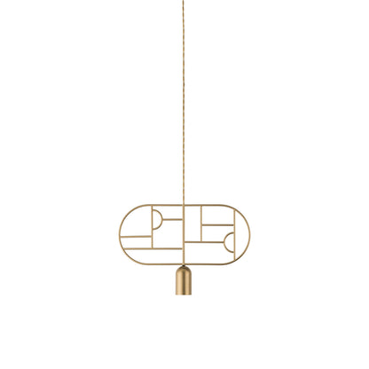 Wooden Dots WD03 Pendant Light in Brass.