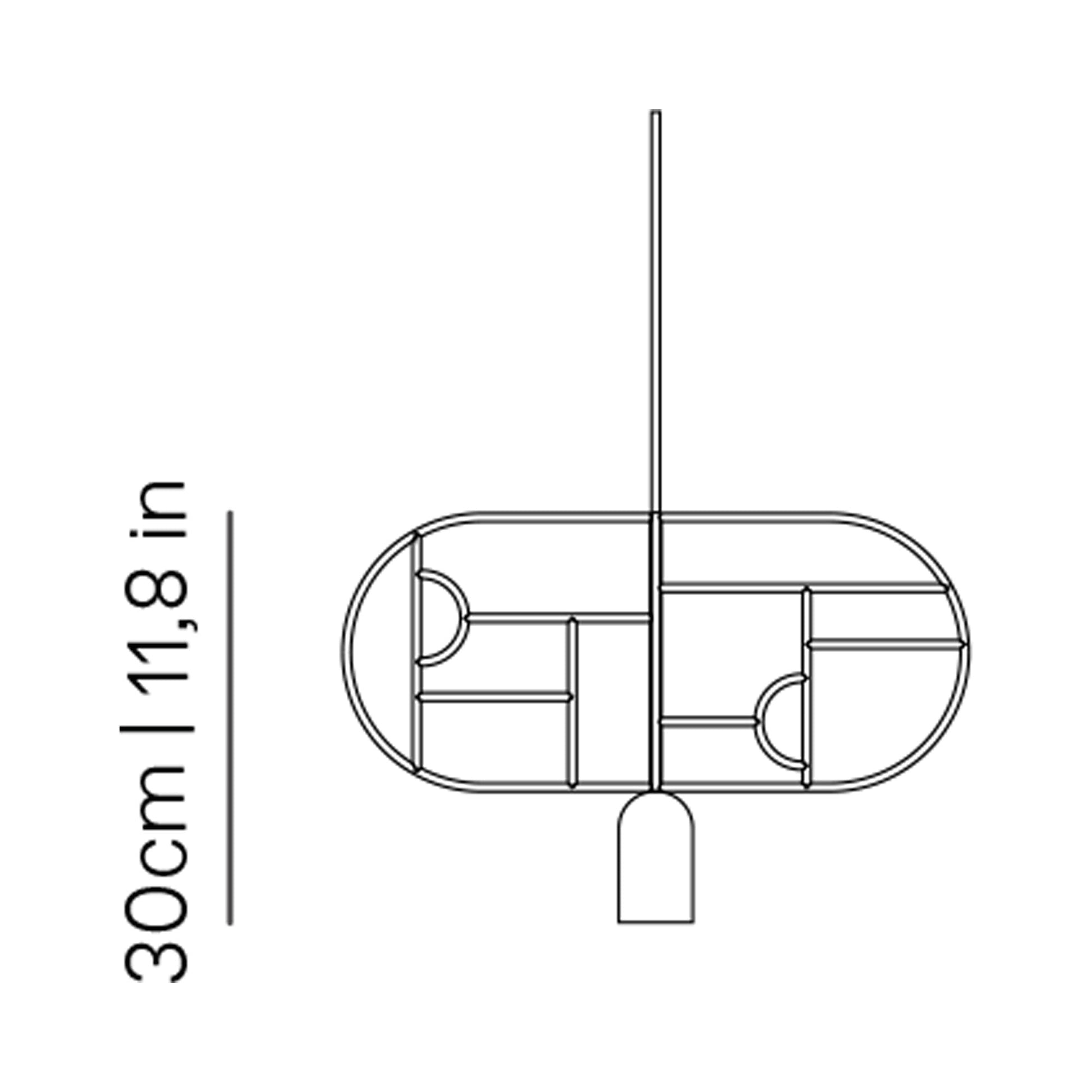 Wooden Dots WD03 Pendant Light - line drawing.