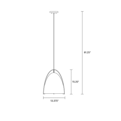 Norman Pendant Light - line drawing.