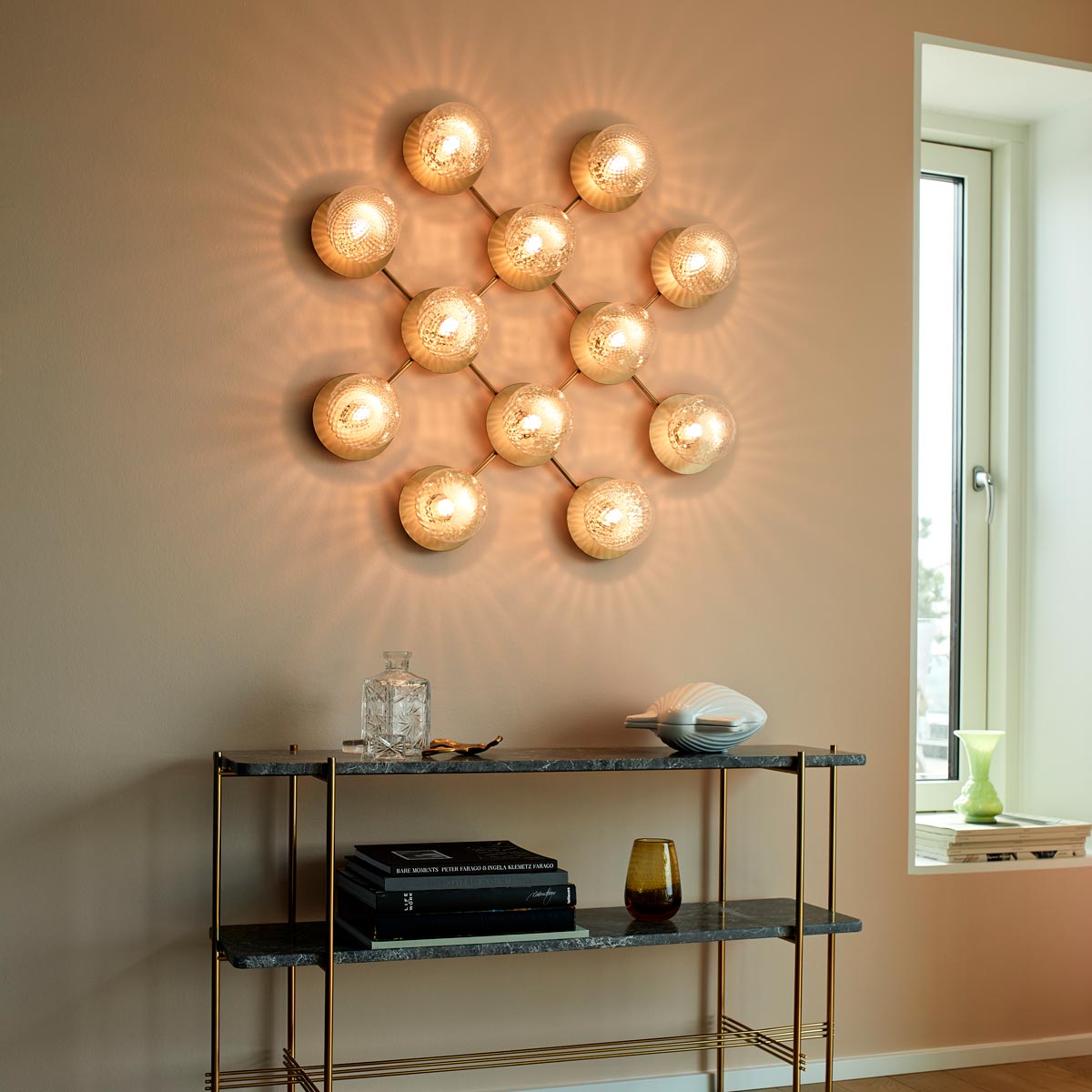 Liila Ceiling / Wall Light in living room.