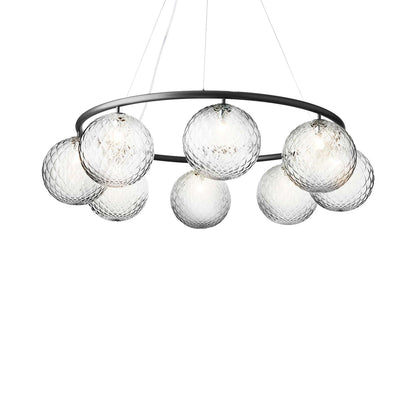 Miira Circular Chandelier in Rock Grey/Optic Clear (8-Light).