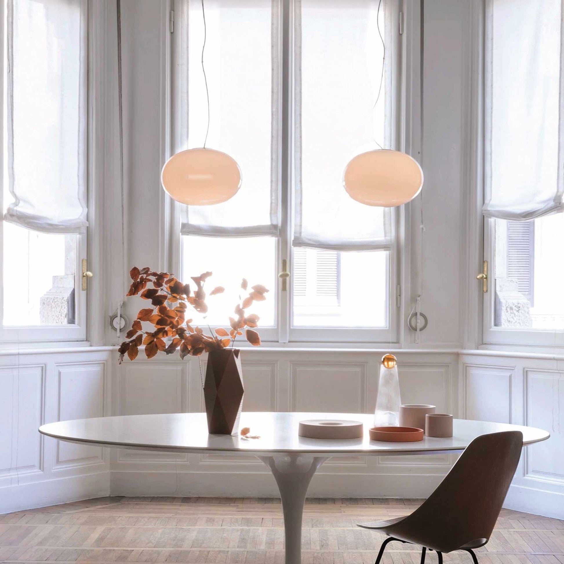 Alba Single Pendant Light in dining room.