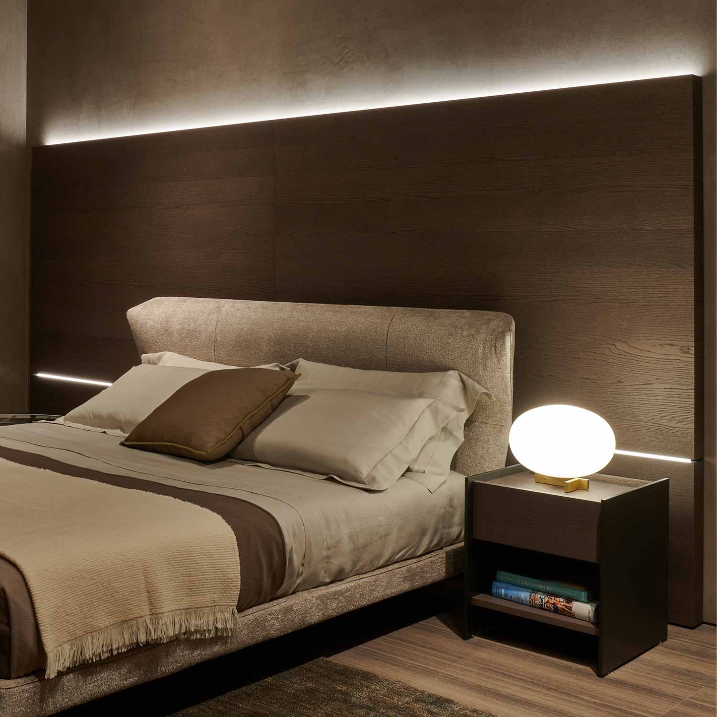 Alba Table Lamp in bedroom.