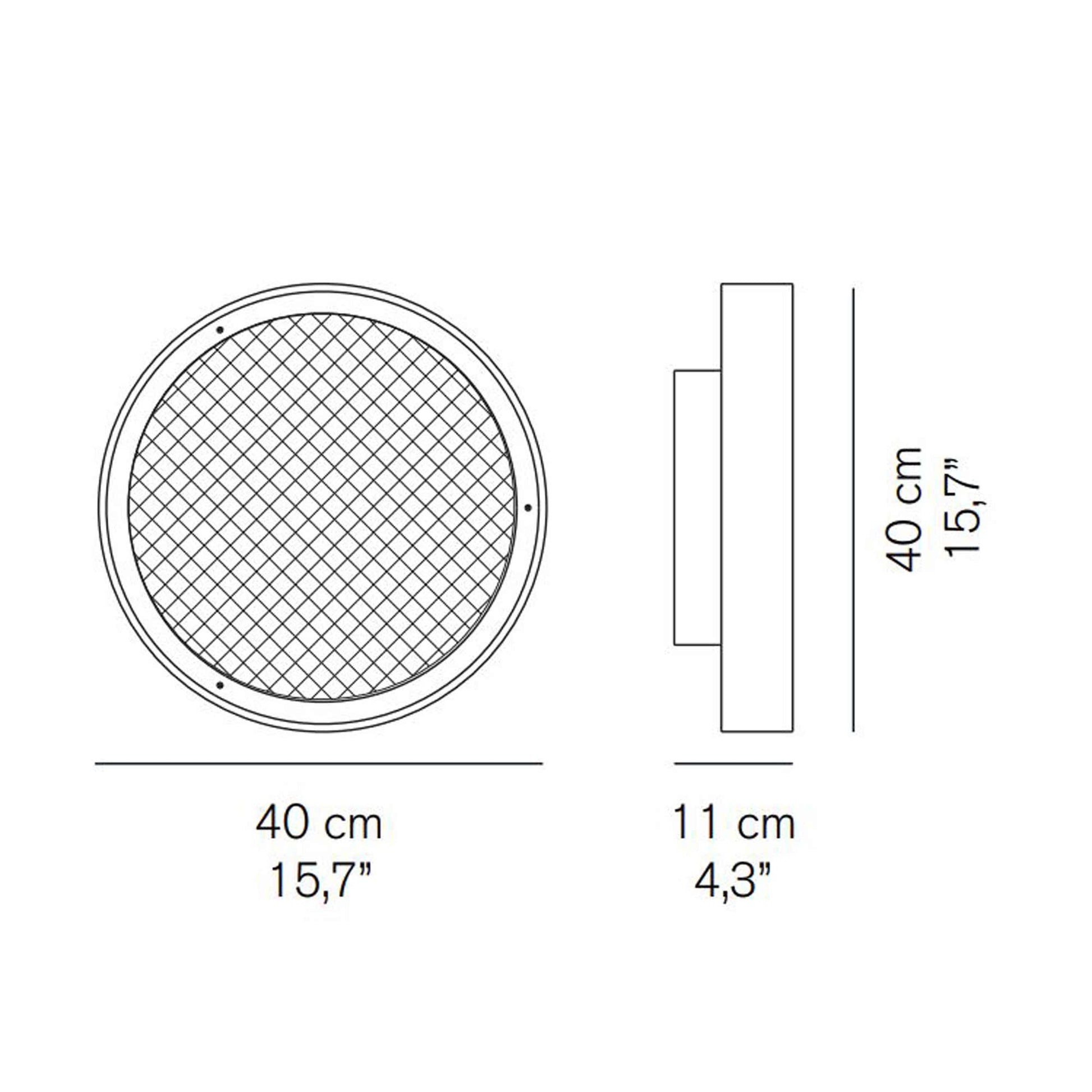 Berlin Ceiling/Wall Lamp - line drawing.