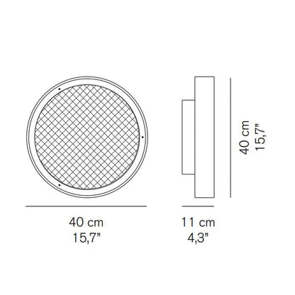Berlin Ceiling/Wall Lamp - line drawing.