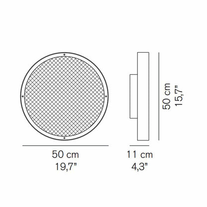 Berlin Ceiling/Wall Lamp - line drawing.