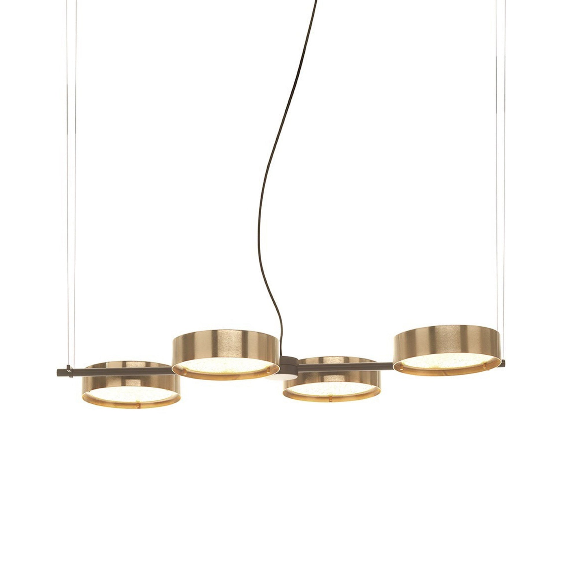 Berlin LED Pendant Light in Anodized Brass.