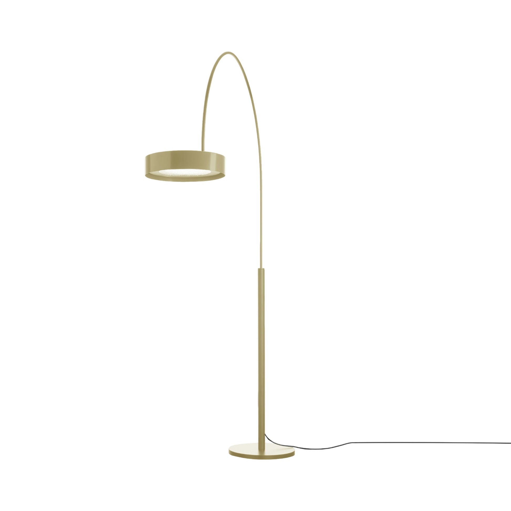 Berlin Outdoor Arched Floor Lamp in Ivory.