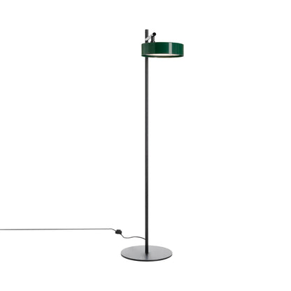 Berlin Outdoor Floor Lamp in Matt Black/Green.