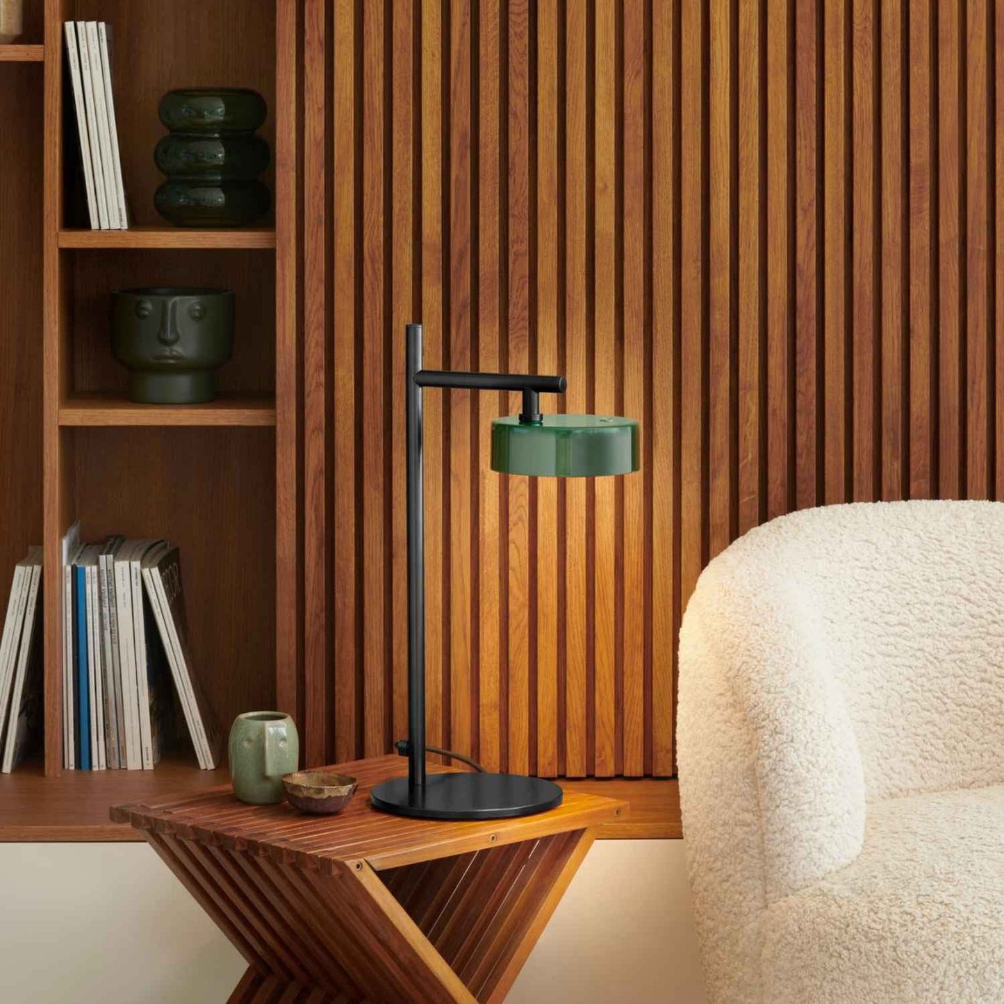 Berlin Outdoor Table Lamp in living room.