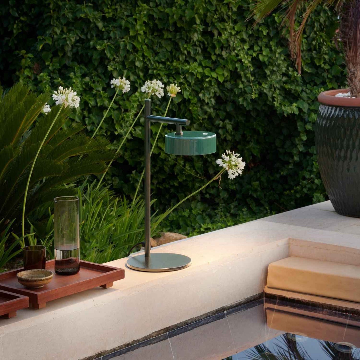 Berlin Outdoor Table Lamp in Outside Area.
