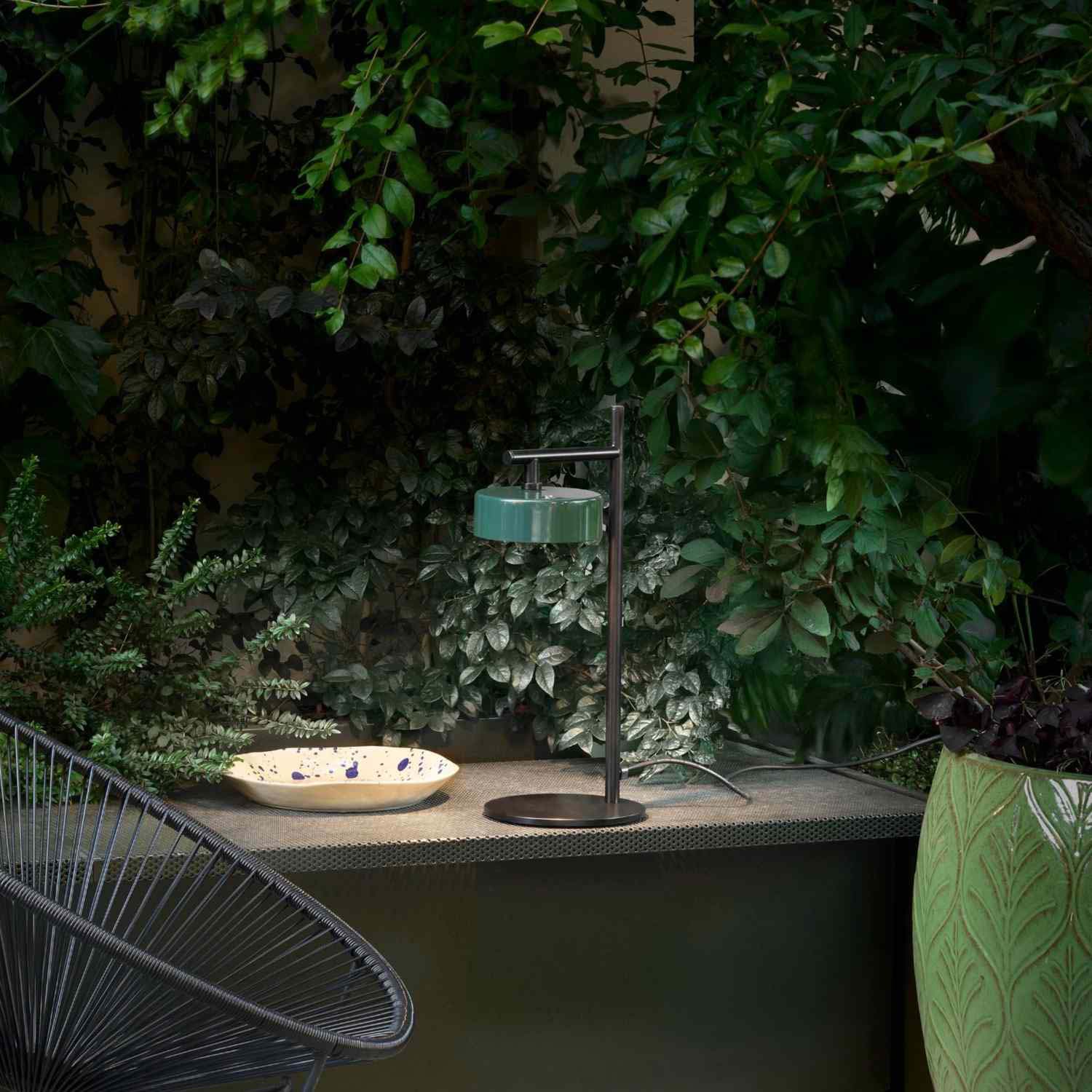 Berlin Outdoor Table Lamp in Outside Area.