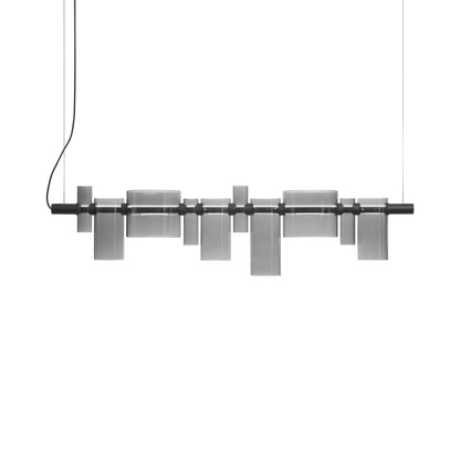 Dancing Glass LED Pendant Light in Smokey.