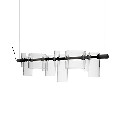 Dancing Glass LED Pendant Light in Transparent.