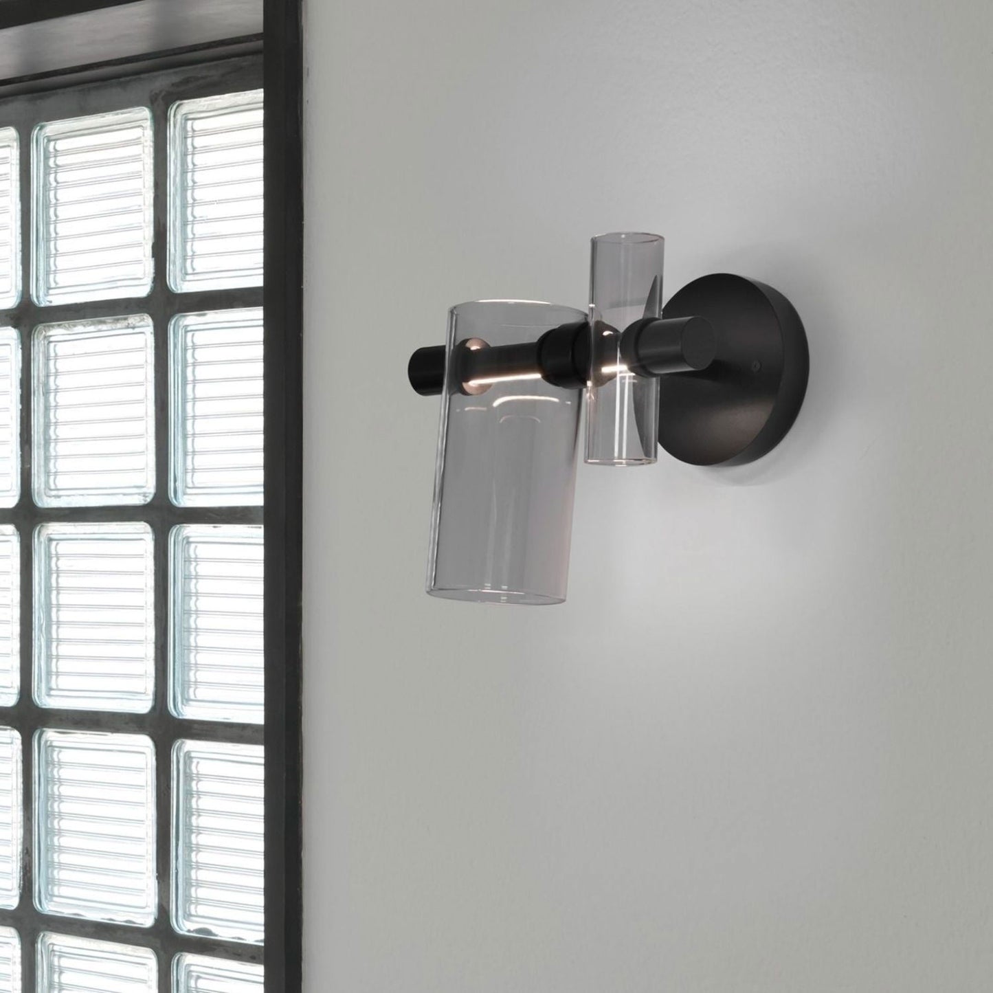 Dancing Glass LED Wall Light in living room.