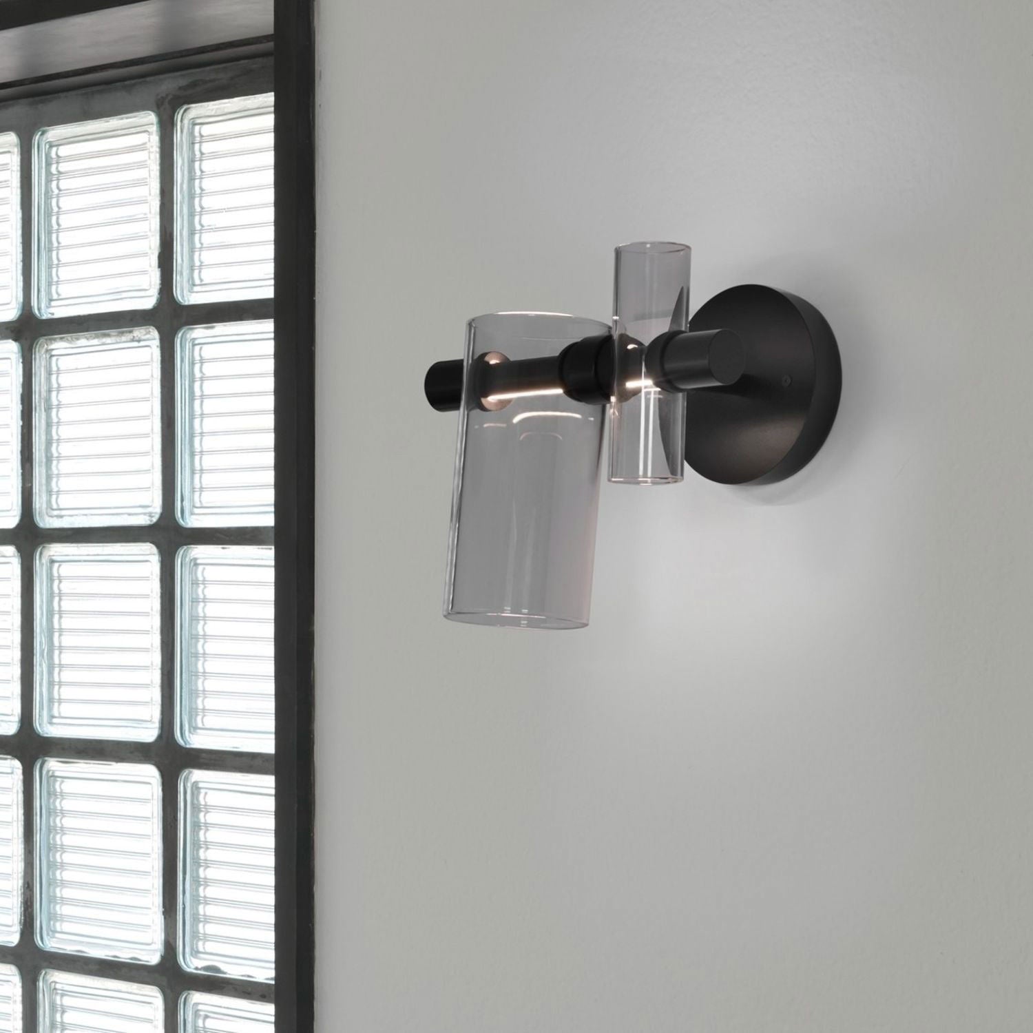 Dancing Glass LED Wall Light in living room.