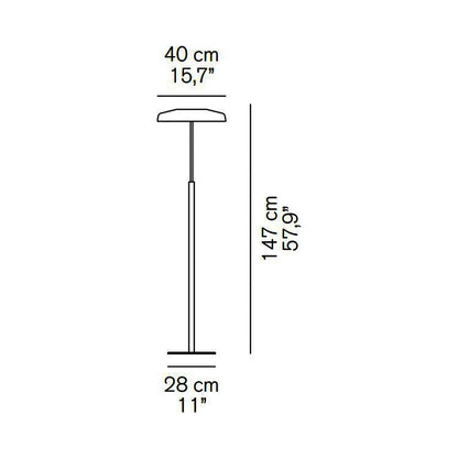 Dora LED Floor Lamp - line drawing.