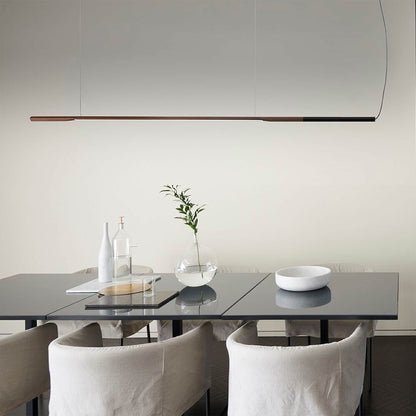 Ilo LED Horizontal Pendant Light in dining room.