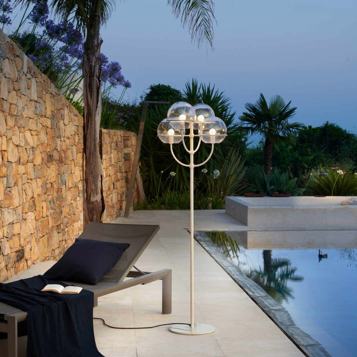 Lyndon Outdoor Floor Lamp in Outside Area.
