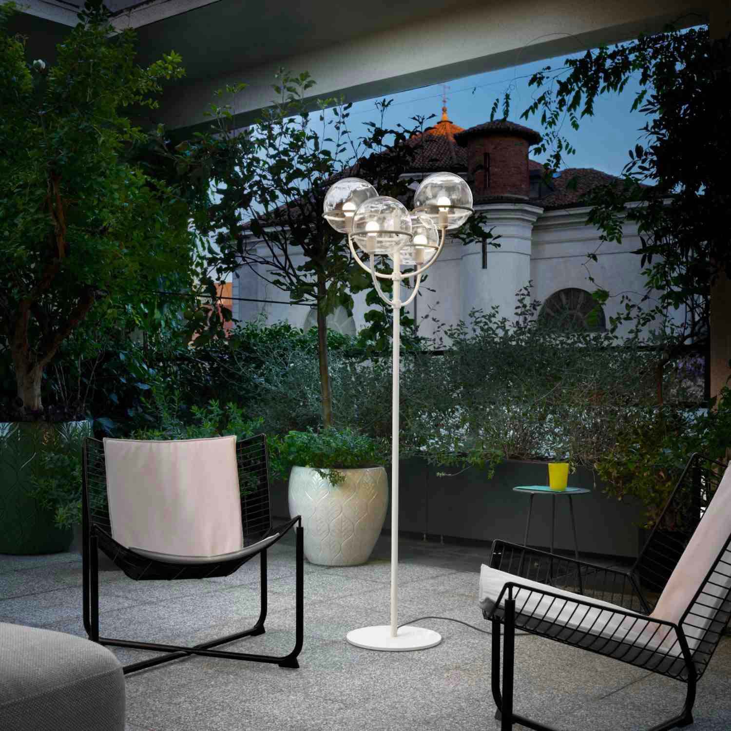Lyndon Outdoor Floor Lamp in Outside Area.