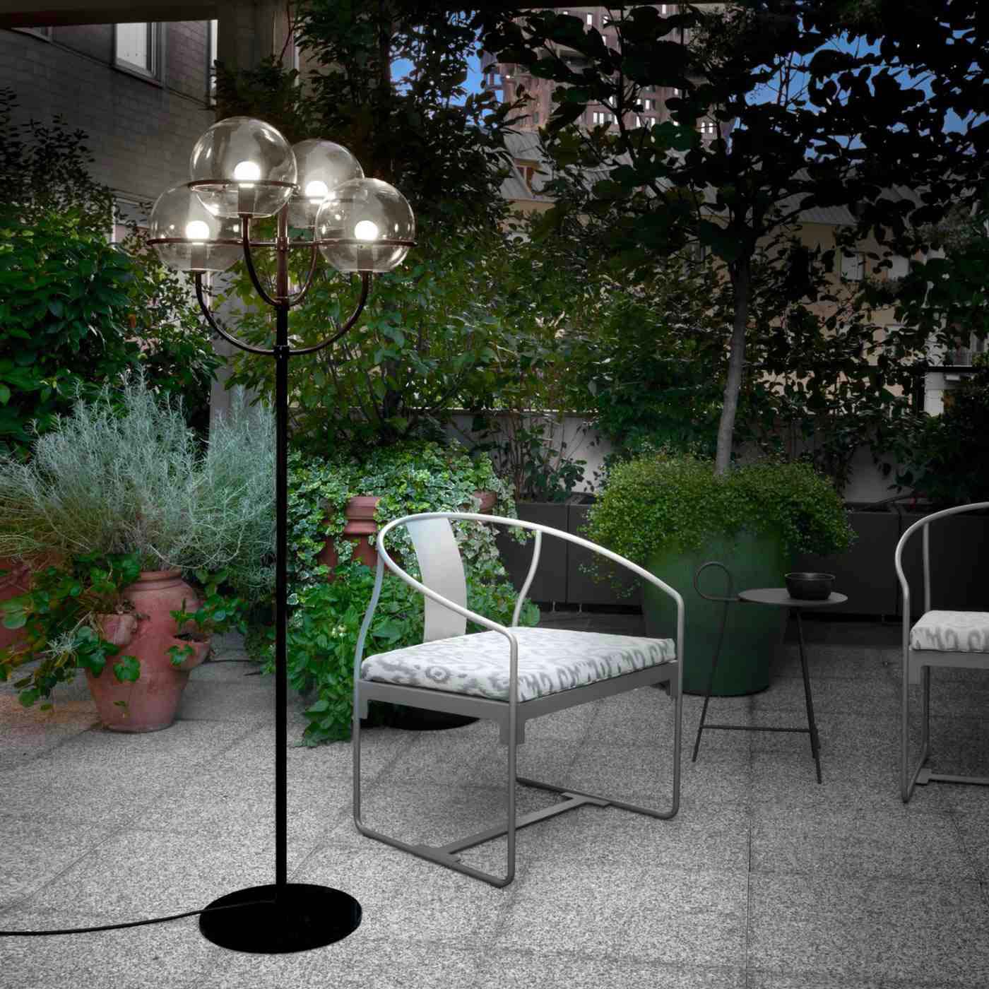 Lyndon Outdoor Floor Lamp in Outside Area.