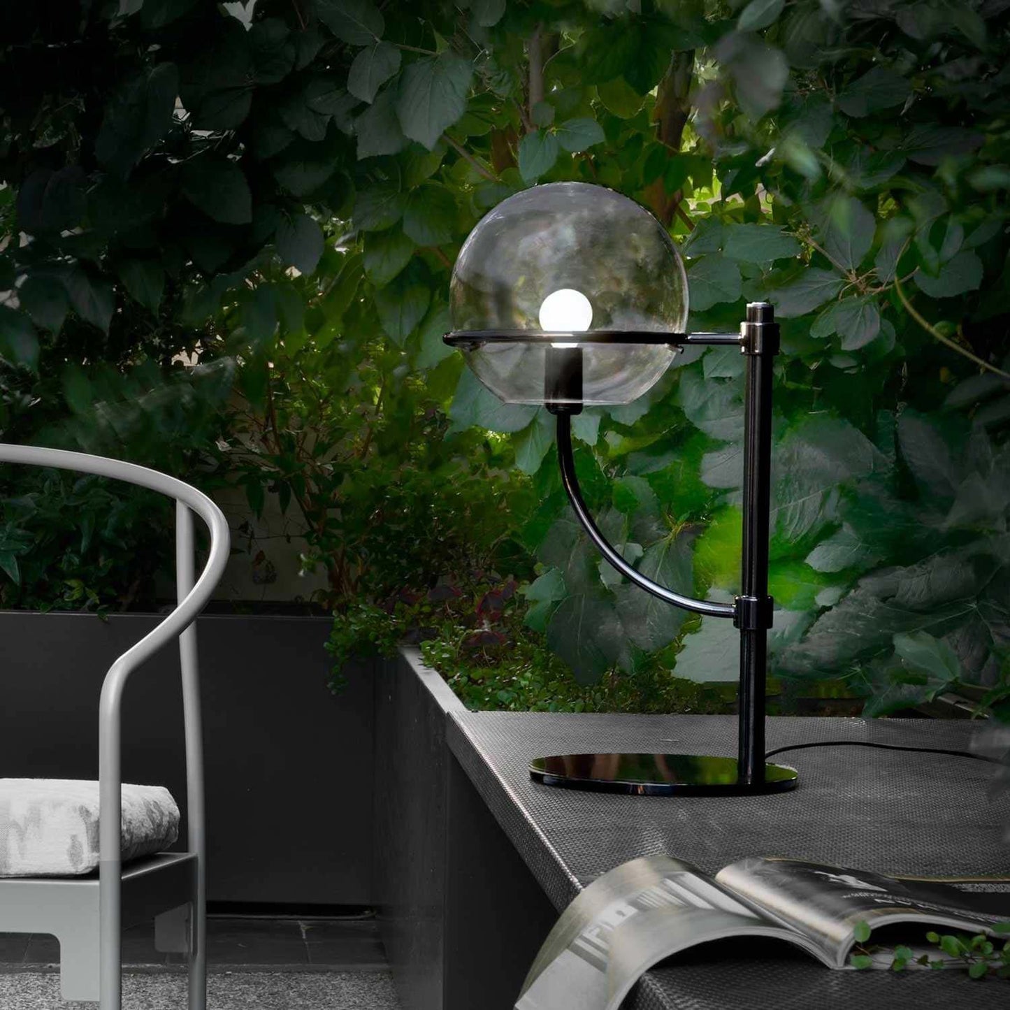 Lyndon Outdoor Table Lamp in Outside Area.