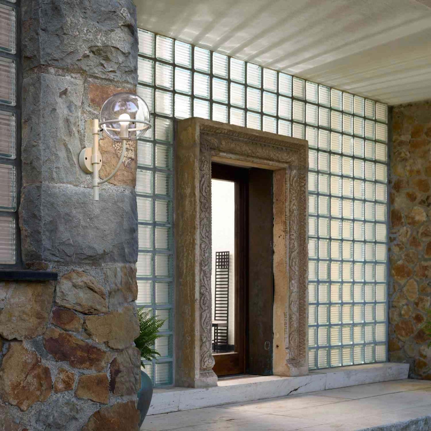 Lyndon Outdoor Wall Light in Outside Area.